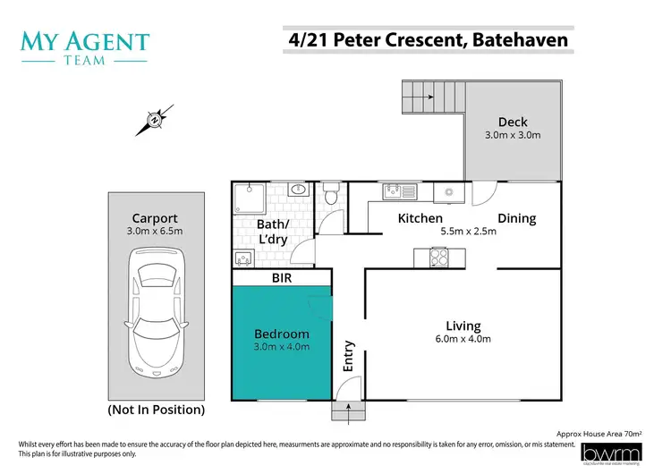 Floorplan of Homely unit listing, 4/21 Peter Crescent, Batehaven NSW 2536