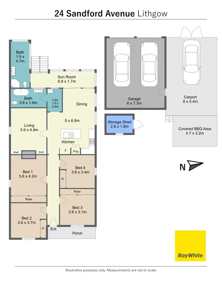 Floorplan of Homely house listing, 24 Sandford Avenue, Lithgow NSW 2790
