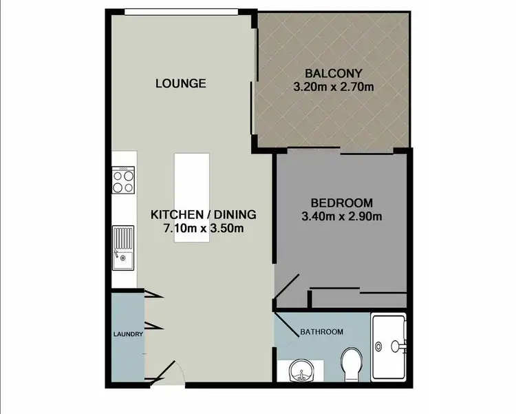 Floorplan of Homely apartment listing, 407/10 Buchanan Street, West End QLD 4101