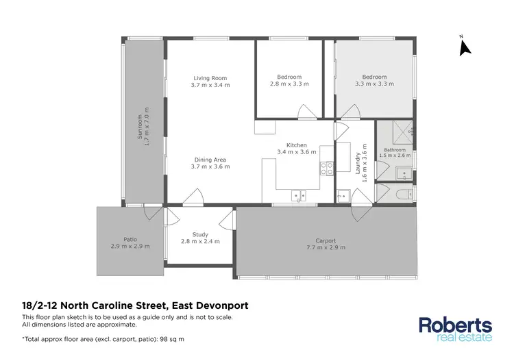 Floorplan of Homely unit listing, 18/2-12 North Caroline Street, East Devonport TAS 7310