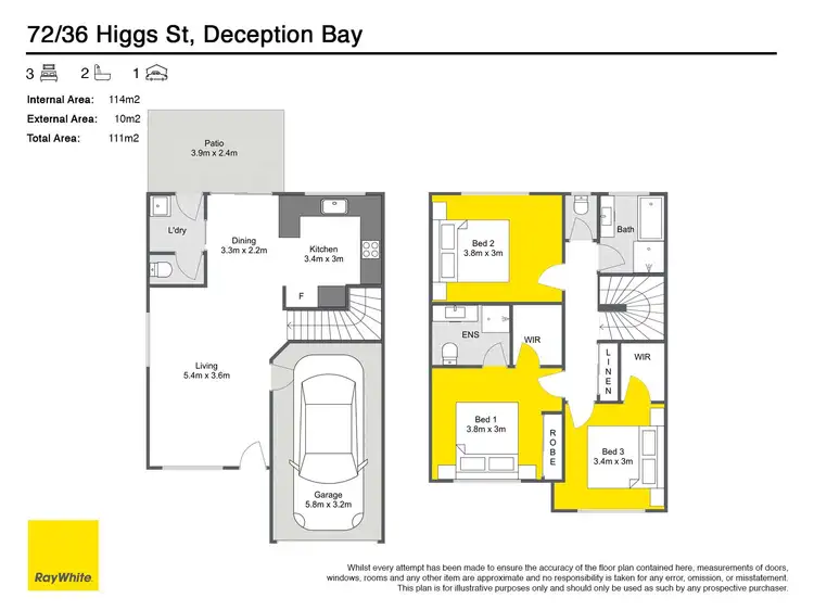 Floorplan of Homely townhouse listing, 72/36 Higgs Street, Deception Bay QLD 4508