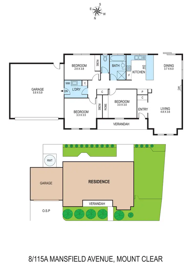Floorplan of Homely house listing, Unit 8/115a Mansfield Avenue, Mount Clear VIC 3350