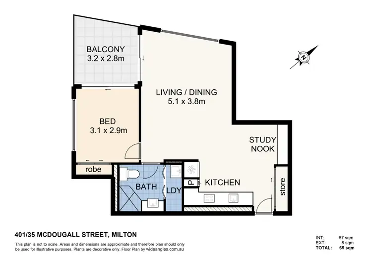 Floorplan of Homely apartment listing, 401/35 Mcdougall Street, Milton QLD 4064