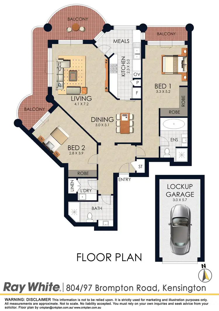 Floorplan of Homely apartment listing, 804/97 Brompton road, Kensington NSW 2033