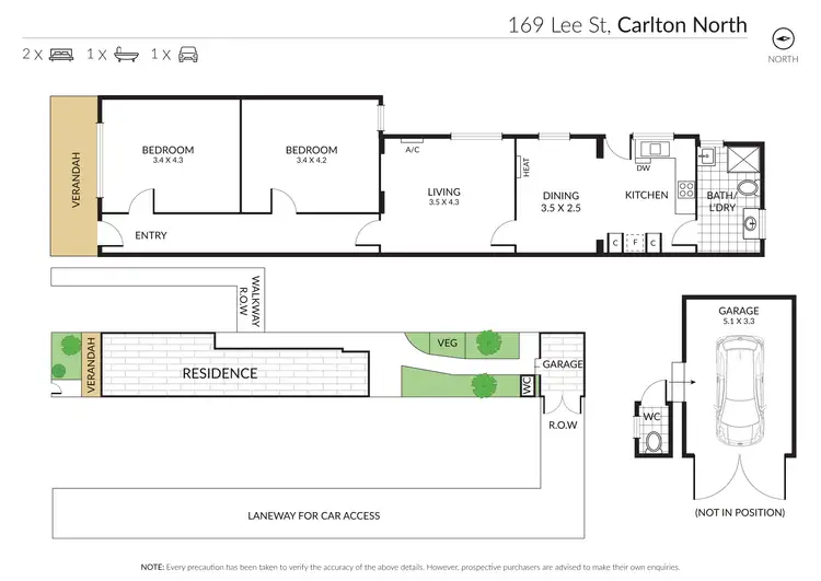 Floorplan of Homely house listing, 169 Lee Street, Carlton North VIC 3054
