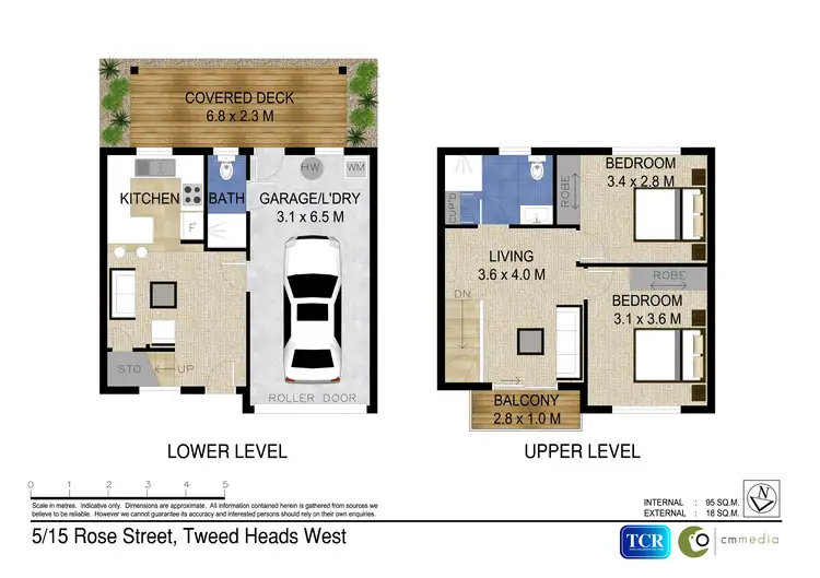 Floorplan of Homely townhouse listing, 5/15 Rose Street, Tweed Heads West NSW 2485