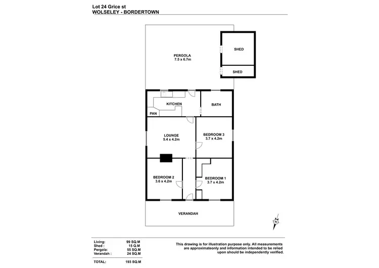 Floorplan of Homely house listing, Lot 24 Grice Street, Wolseley SA 5269
