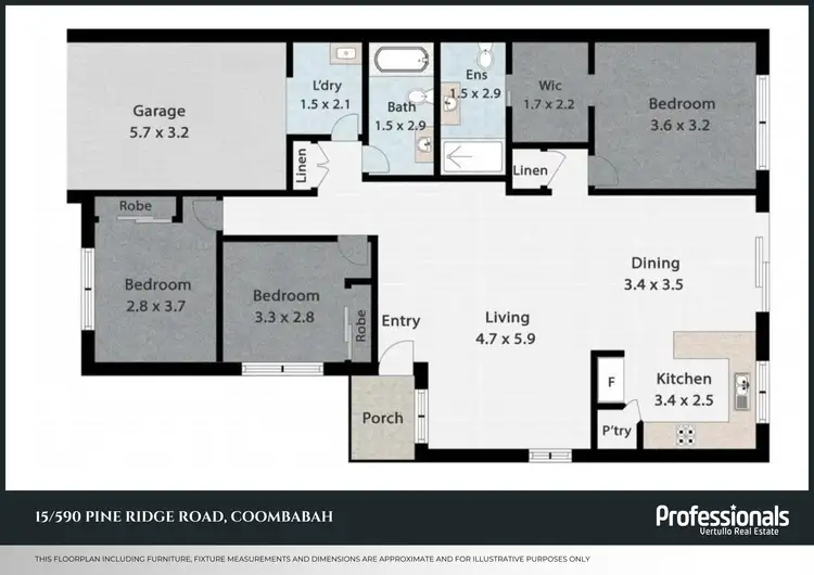 Floorplan of Homely villa listing, 15/590 Pine Ridge Road, Coombabah QLD 4216