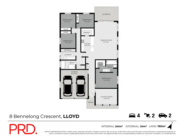 Floorplan of Homely house listing, 8 Bennelong Crescent, Lloyd NSW 2650