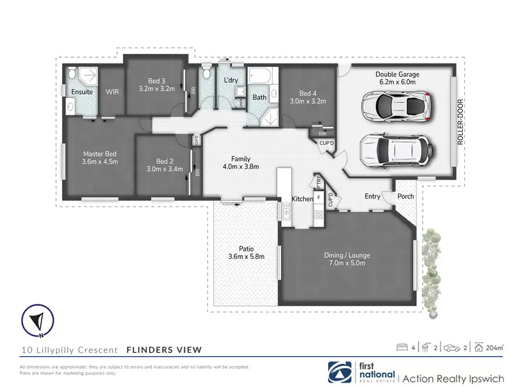 Floorplan of Homely house listing, 10 Lillypilly Crescent, Flinders View QLD 4305