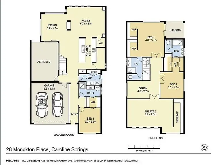 Floorplan of Homely house listing, 28 Monckton Place, Caroline Springs VIC 3023
