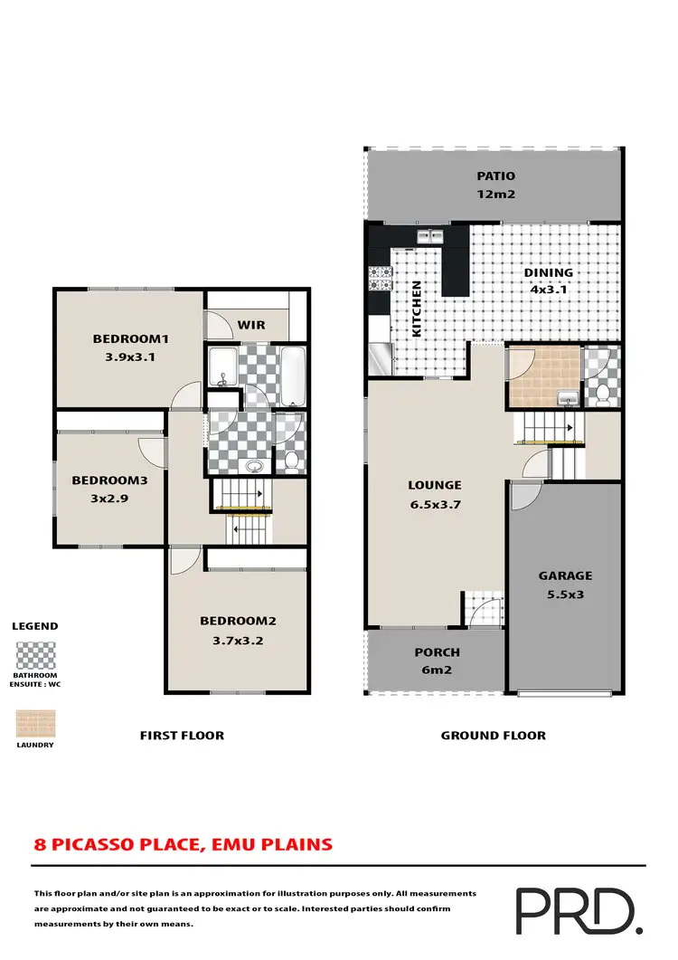 Floorplan of Homely semi-detached listing, 8 Picasso Place, Emu Plains NSW 2750