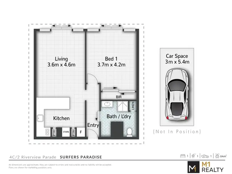 Floorplan of Homely apartment listing, 4C/2 - 18 Riverview Parade, Surfers Paradise QLD 4217