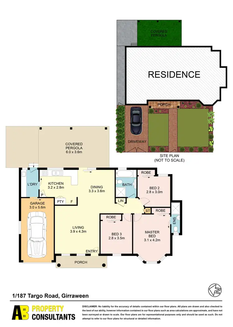 Floorplan of Homely villa listing, 1/187 Targo Road, Girraween NSW 2145