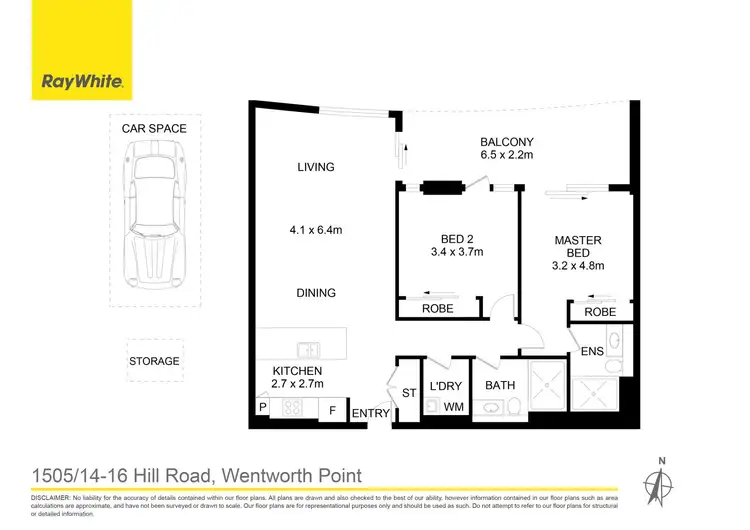 Floorplan of Homely apartment listing, 1505/14 Hill Road, Wentworth Point NSW 2127
