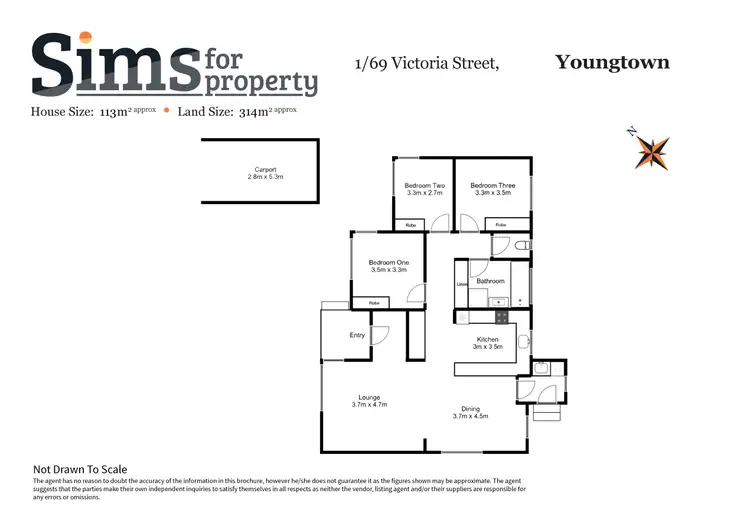 Floorplan of Homely house listing, 1/69 Victoria Street, Youngtown TAS 7249