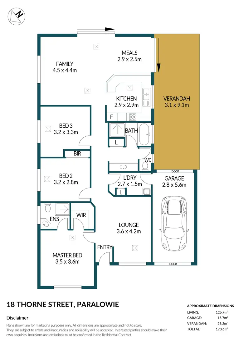 Floorplan of Homely house listing, 18 Thorne Street, Paralowie SA 5108
