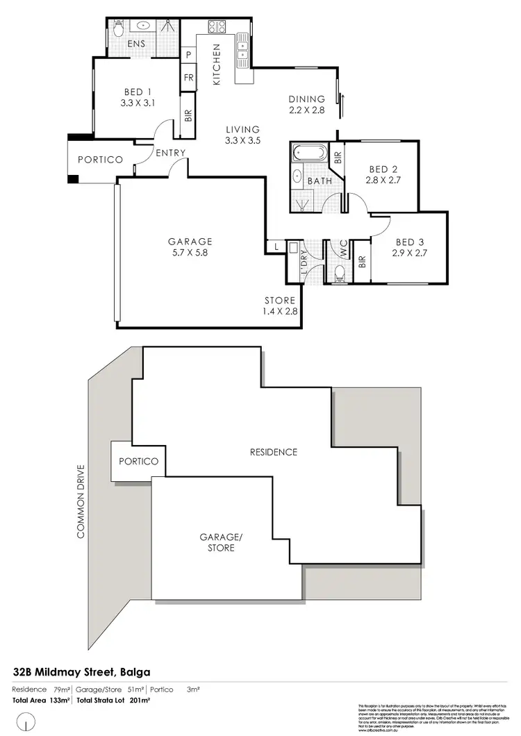 Floorplan of Homely villa listing, 32B Mildmay Street, Balga WA 6061