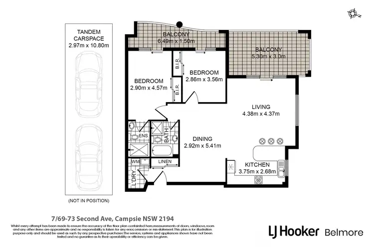 Floorplan of Homely apartment listing, 7/69-73 Second Avenue, Campsie NSW 2194