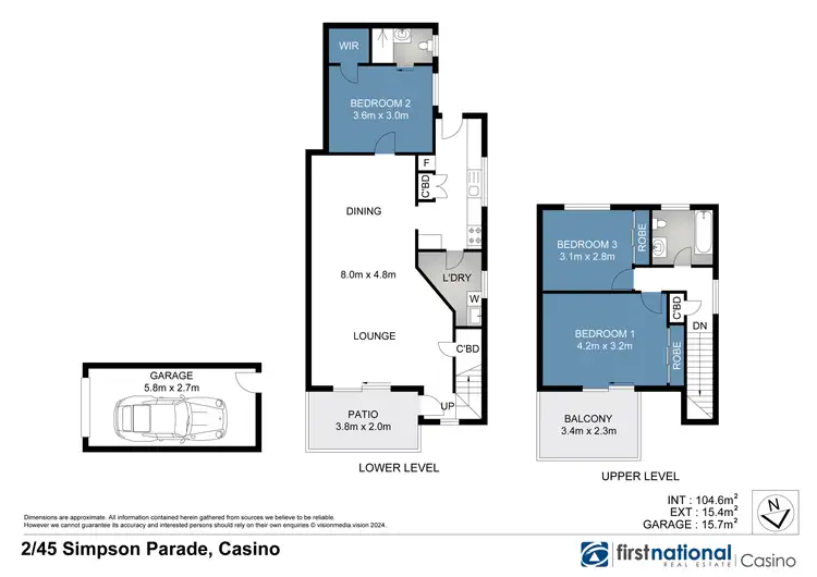 Floorplan of Homely house listing, 2/45 Simpson Parade, Casino NSW 2470