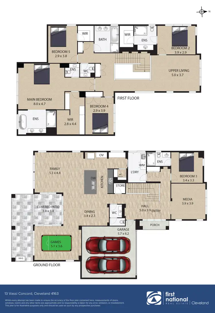 Floorplan of Homely house listing, 13 Vassi Concord, Cleveland QLD 4163