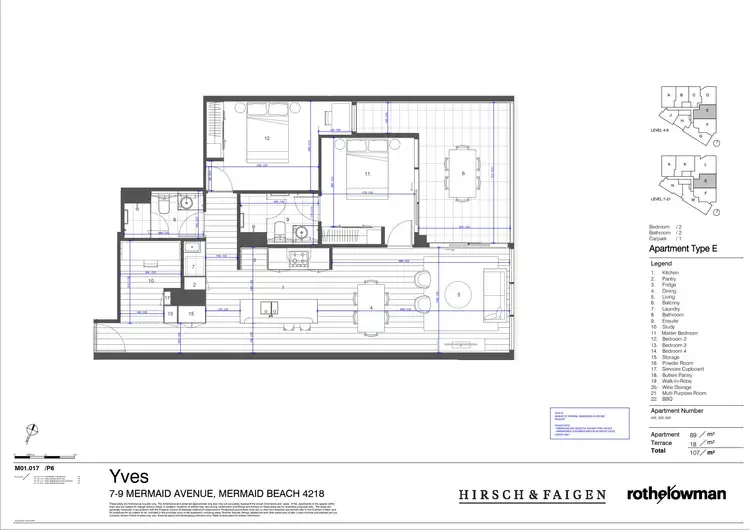Floorplan of Homely apartment listing, 1004/7-9 Mermaid Avenue, Mermaid Beach QLD 4218