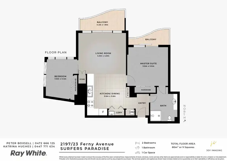 Floorplan of Homely unit listing, 2197/23 Ferny Avenue, Surfers Paradise QLD 4217