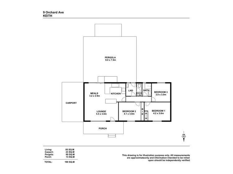 Floorplan of Homely house listing, 9 Orchard Avenue, Keith SA 5267