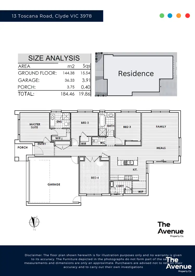 Floorplan of Homely house listing, 13 Toscana Road, Clyde VIC 3978