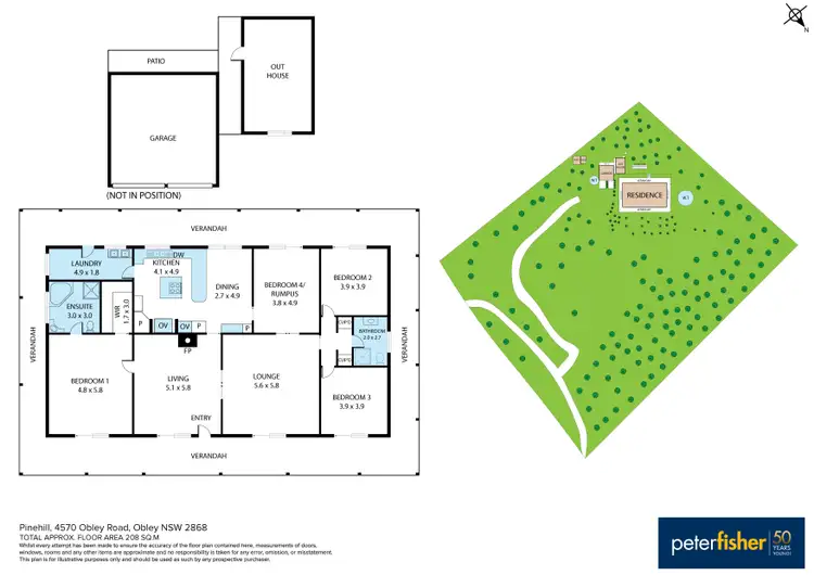 Floorplan of Homely rural property listing, 4570 Obley Road, Obley NSW 2868