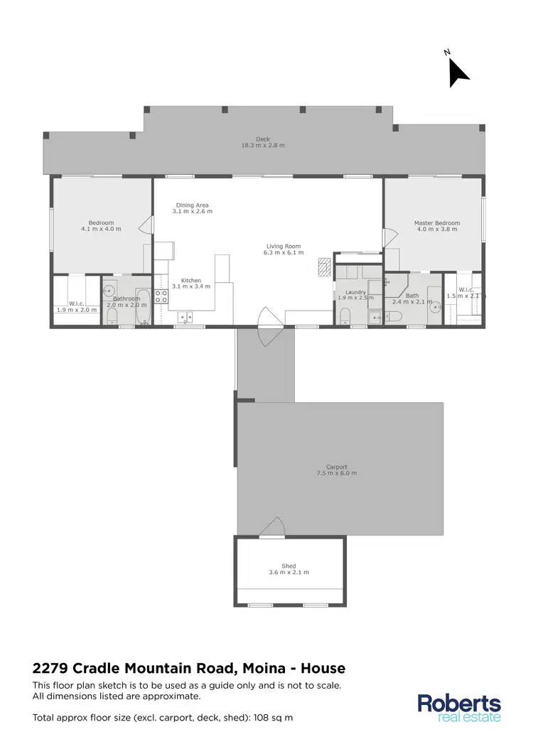 Floorplan of Homely house listing, 2279 Cradle Mountain Road, Moina TAS 7310