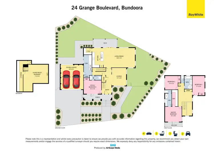 Floorplan of Homely house listing, 24 Grange Boulevard, Bundoora VIC 3083