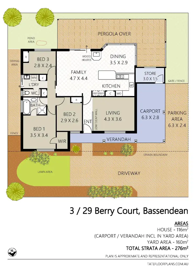Floorplan of Homely house listing, 3/29 Berry Court, Bassendean WA 6054