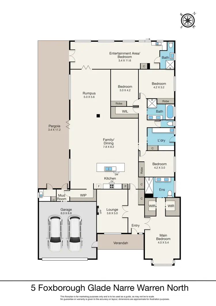 Floorplan of Homely house listing, 5 Foxborough Glade, Narre Warren North VIC 3804