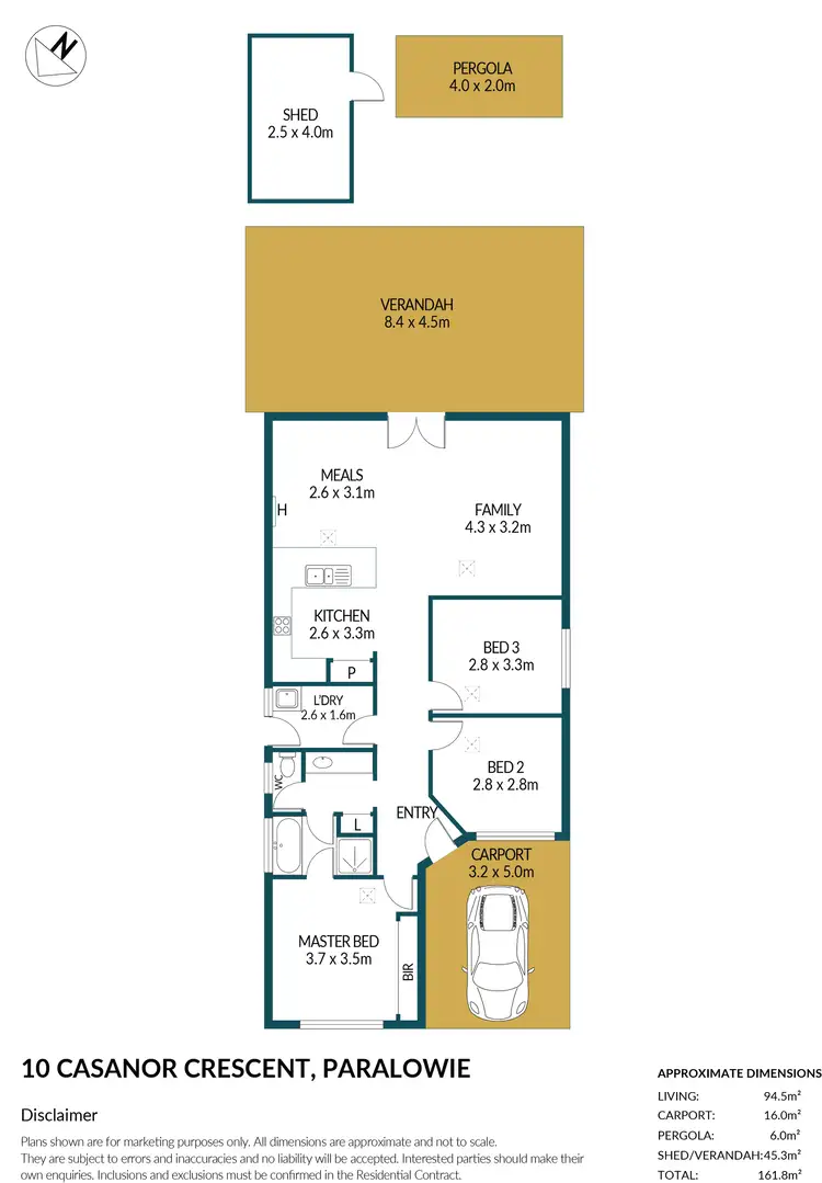 Floorplan of Homely house listing, 10 Casanor Crescent, Paralowie SA 5108