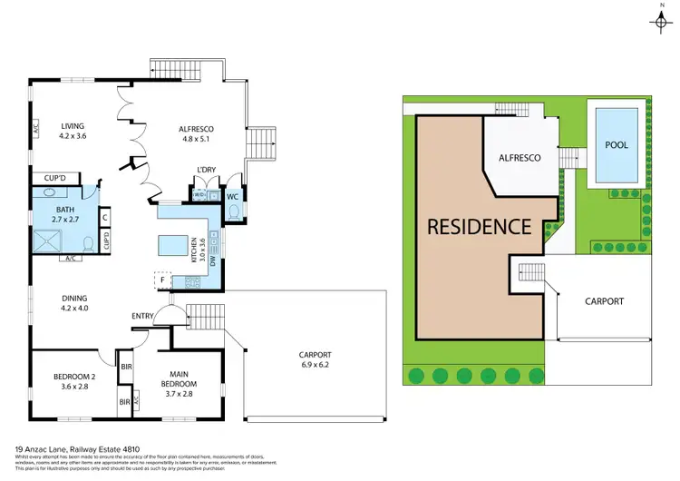 Floorplan of Homely house listing, 19 Anzac Lane, Railway Estate QLD 4810