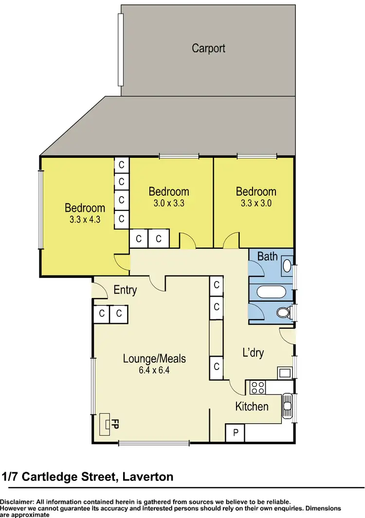 Floorplan of Homely house listing, 1/7 Cartledge Street, Laverton VIC 3028