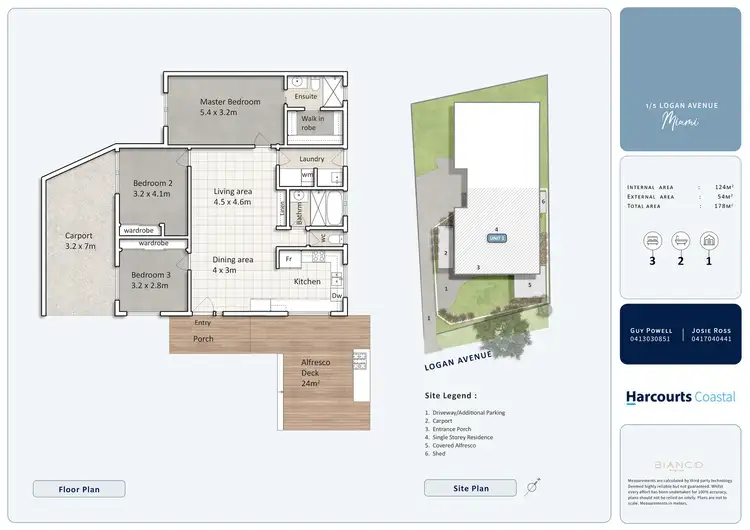 Floorplan of Homely semi-detached listing, 1/5 Logan Avenue, Miami QLD 4220