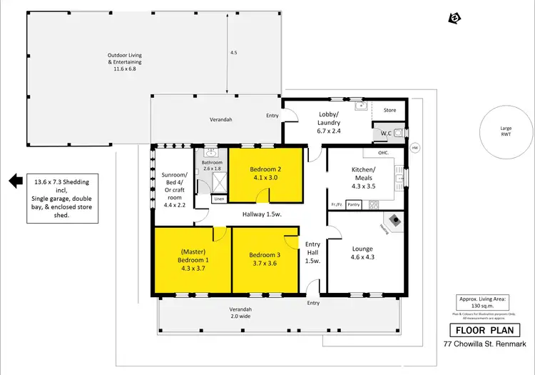 Floorplan of Homely house listing, 77 Chowilla Street, Renmark SA 5341