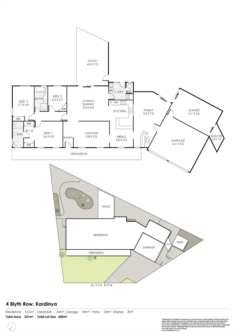 Floorplan of Homely house listing, 4 Blyth Row, Kardinya WA 6163