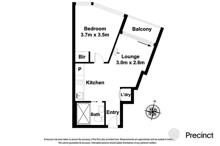 Floorplan of Homely apartment listing, 1002/263 Franklin st, Melbourne VIC 3000