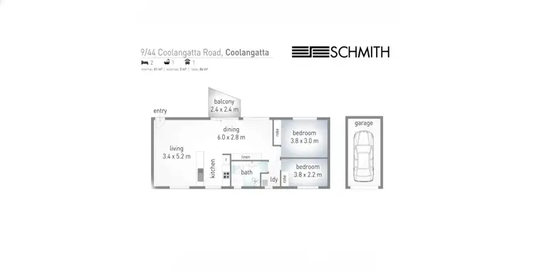Floorplan of Homely unit listing, 9/44 Coolangatta Road, Coolangatta QLD 4225