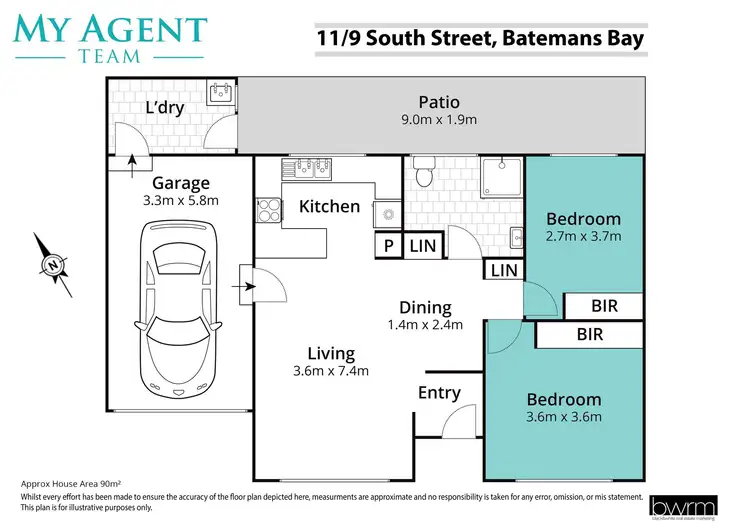 Floorplan of Homely unit listing, 11/9 South Street, Batemans Bay NSW 2536