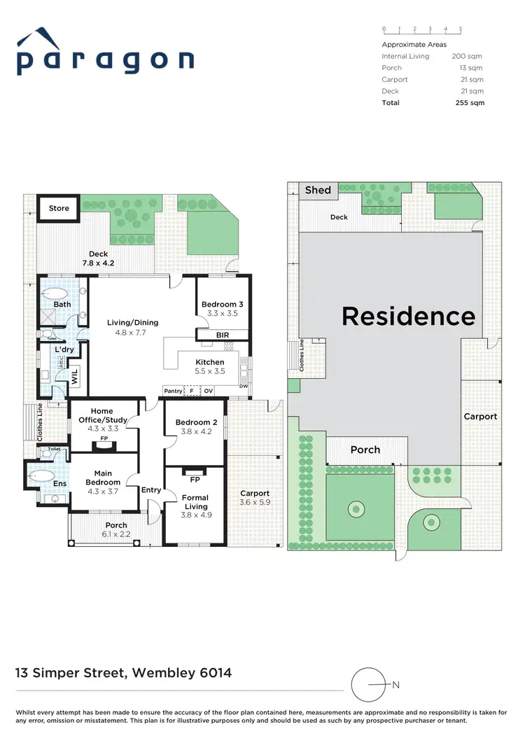 Floorplan of Homely house listing, 13 Simper Street, Wembley WA 6014