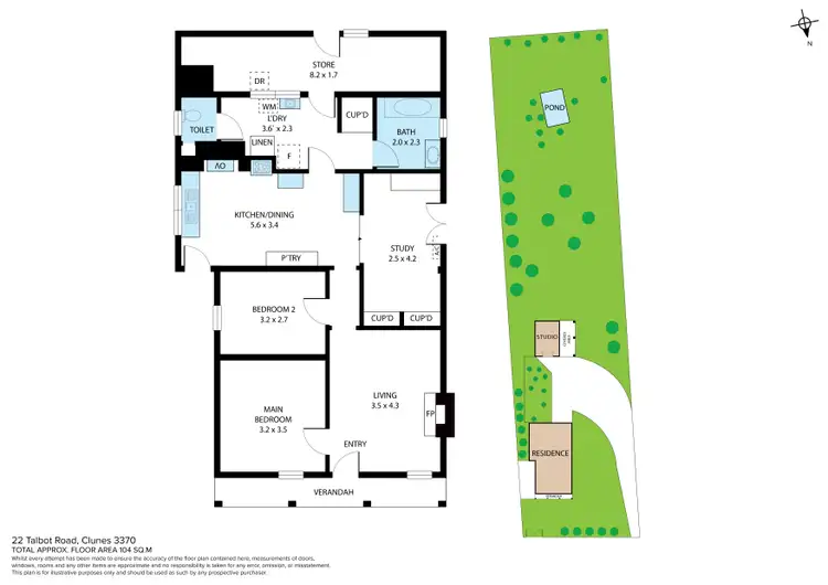 Floorplan of Homely house listing, 22 Talbot Road, Clunes VIC 3370