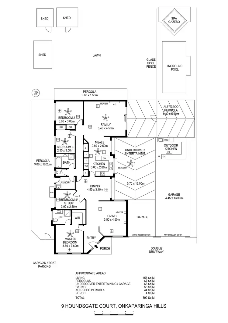 Floorplan of Homely house listing, 9 Houndsgate Court, Onkaparinga Hills SA 5163