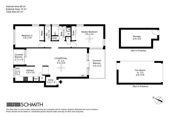 Floorplan of Homely unit listing, 1/4 Buchan Avenue, Tweed Heads NSW 2485
