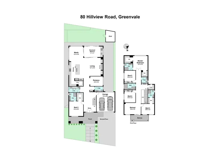 Floorplan of Homely house listing, 80 Hillview Road, Greenvale VIC 3059
