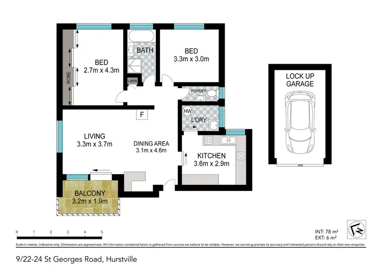Floorplan of Homely unit listing, 9/22 St Georges Parade, Hurstville NSW 2220