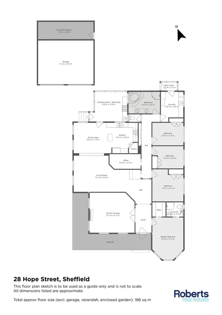 Floorplan of Homely house listing, 28 Hope Street, Sheffield TAS 7306